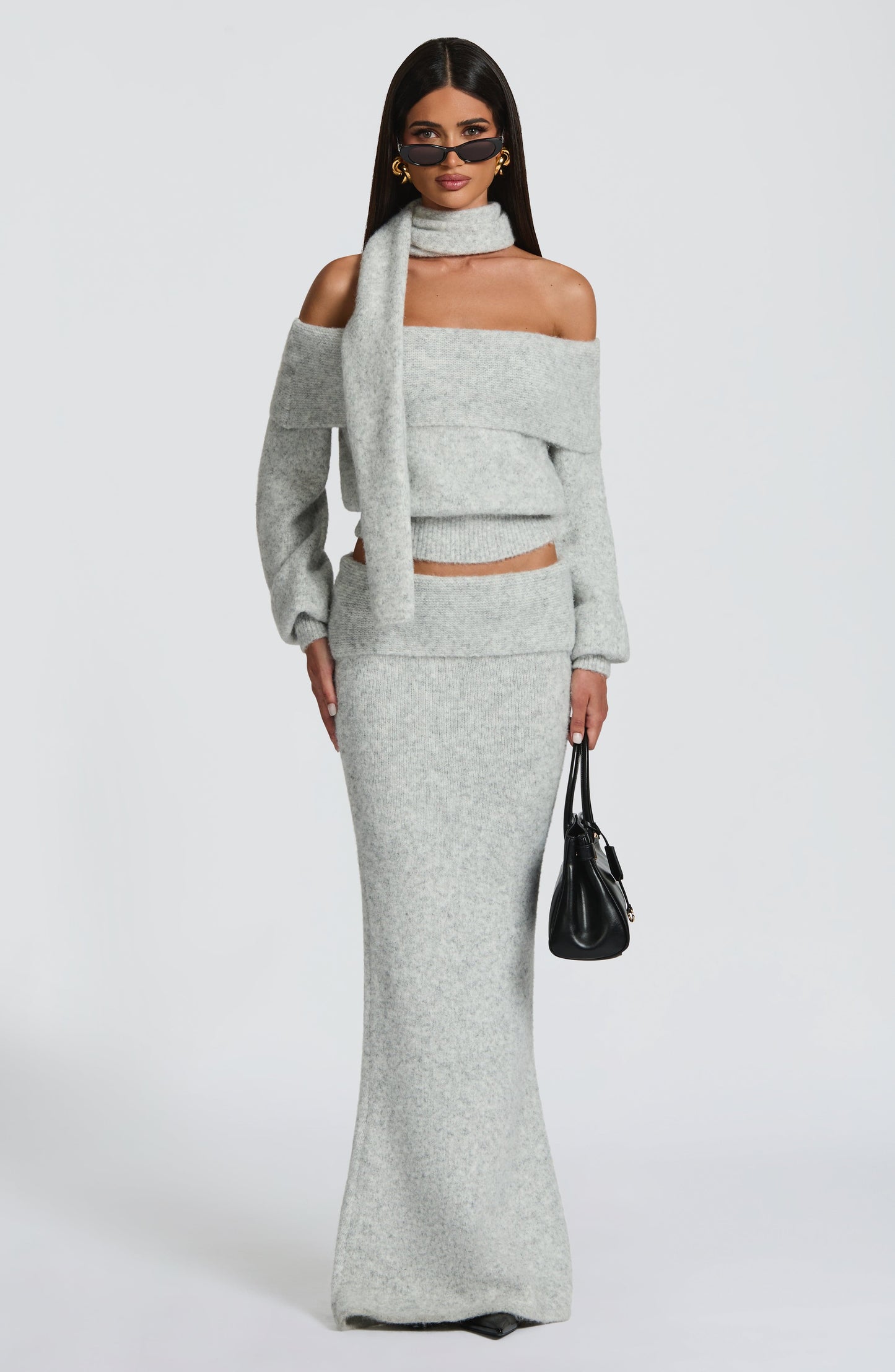 Andie Top - Light Grey Marl